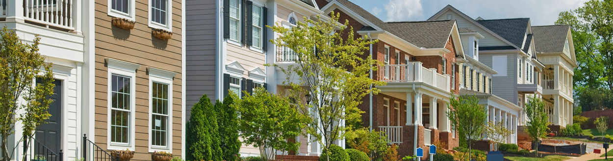 Row of houses to help tell about Affordable Exterminators