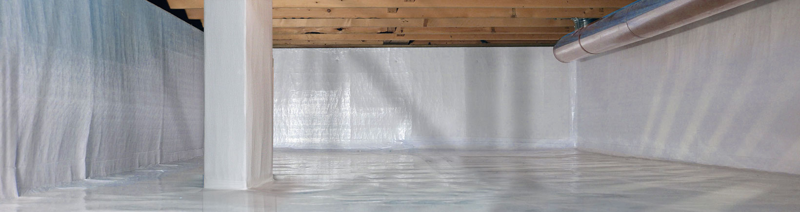 Encapsulation Header photo of a plastic sealed basement